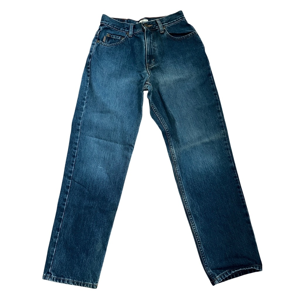 Eddie Bauer Women 6P Petite Jeans Authentic Denim High Rise Straight Blue Cotton